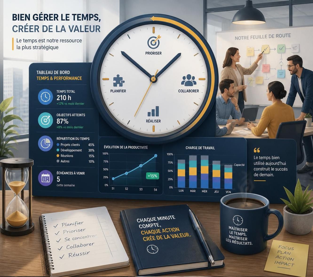 découvrez comment l'indicateur 'hourly count' révolutionne la gestion du temps en entreprise en optimisant la productivité et le suivi des activités horaires.
