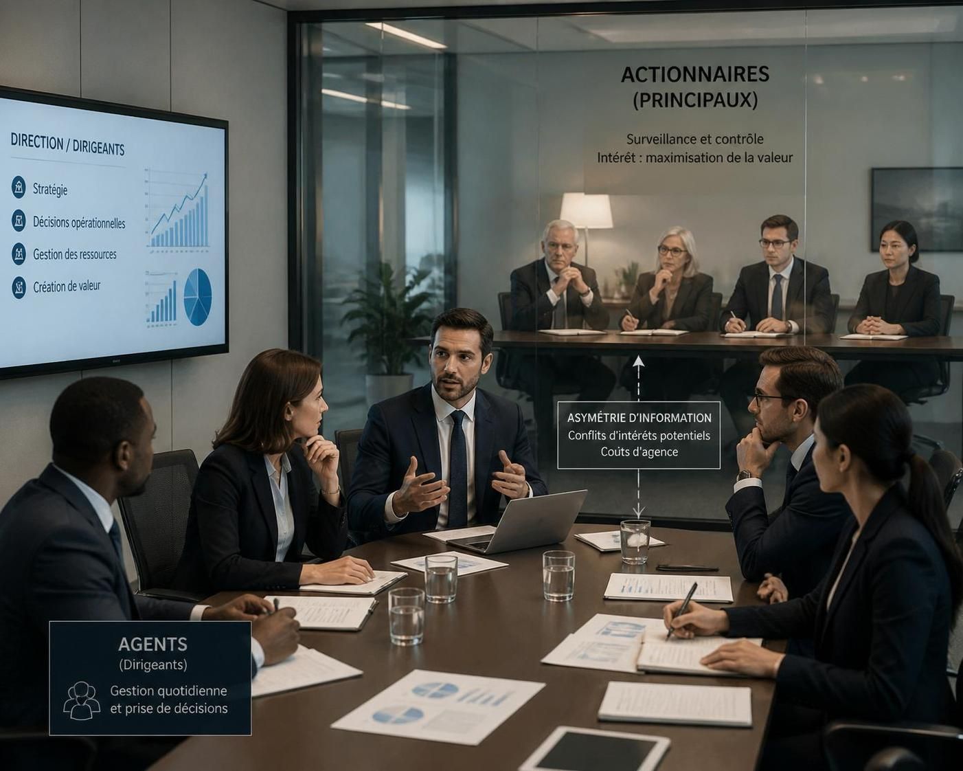 découvrez la théorie de l'agence et comprenez les enjeux clés qui régissent les relations entre dirigeants et actionnaires pour une meilleure gouvernance d'entreprise.
