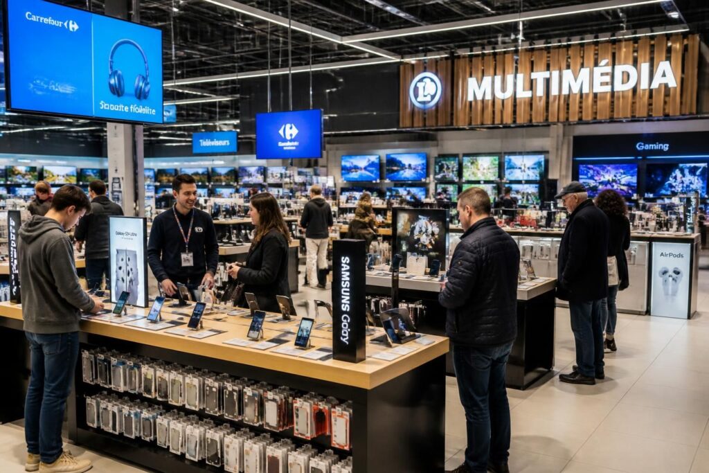 découvrez comment la section multimédia des magasins leclerc et carrefour transforme l'expérience client en proposant des innovations uniques et un service personnalisé en magasin.