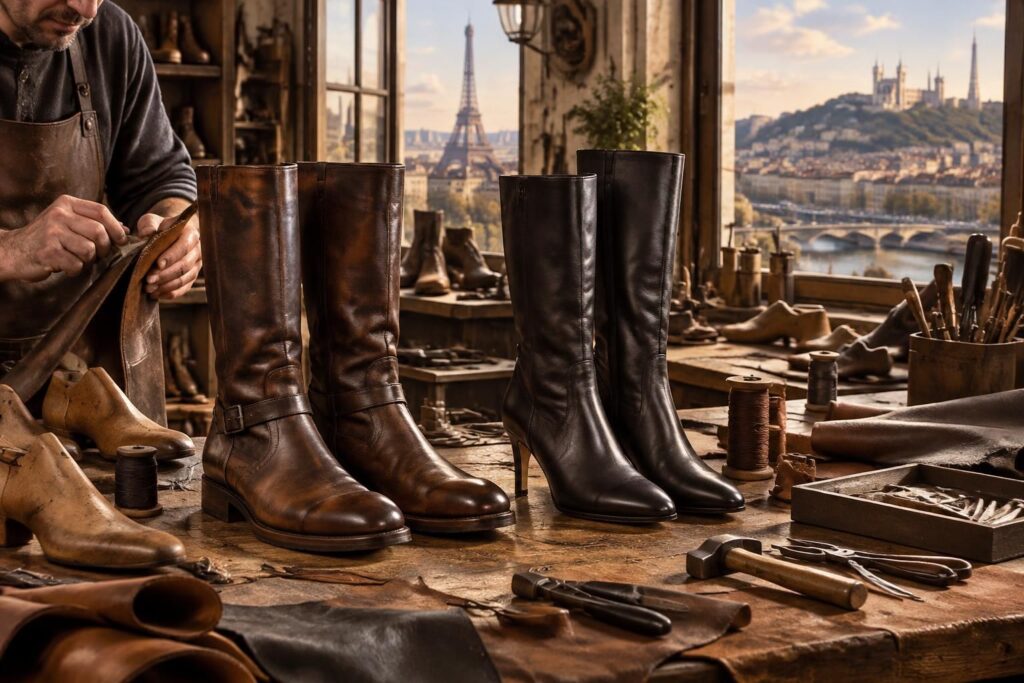 découvrez nos adresses à paris et lyon pour faire créer des bottes sur mesure, élégantes et confortables, pour homme et femme.